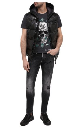 Мужской утепленный жилет PHILIPP PLEIN черного цвета по цене 208590 руб., арт. A20C URC0001 PNY002N | Фото 2 Мужской утепленный жилет PHILIPP PLEIN черного цвета, арт. A20C URC0001 PNY002N | Фото 2