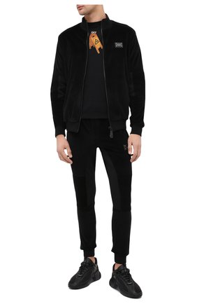 Мужской хлопковые джоггеры PHILIPP PLEIN черного цвета по цене 41550 руб., арт. F20C MJT1650 PJO002N | Фото 2 Мужской хлопковые джоггеры PHILIPP PLEIN черного цвета, арт. F20C MJT1650 PJO002N | Фото 2