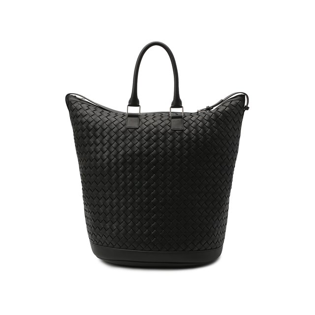 Кожаная сумка Bottega Veneta черного цвета