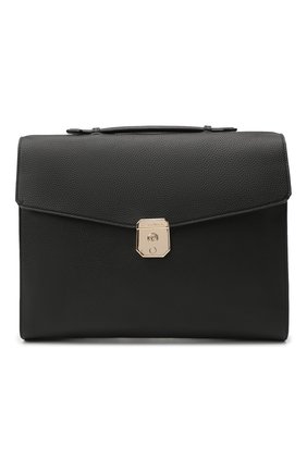Мужской кожаный портфель SANTONI черного цвета по цене 124500 руб., арт. UFBBA1992F0-HMA1N01 | Фото 1 Мужской кожаный портфель SANTONI черного цвета, арт. UFBBA1992F0-HMA1N01 | Фото 1