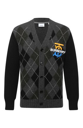 Мужская кардиган из шерсти и кашемира BURBERRY темно-серого цвета по цене 60600 руб., арт. 8033418 | Фото 1 Мужская кардиган из шерсти и кашемира BURBERRY темно-серого цвета, арт. 8033418 | Фото 1