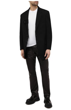 Мужской шерстяной пиджак YOHJI YAMAMOTO черного цвета по цене 219000 руб., арт. HR-J22-100 | Фото 2 Мужской шерстяной пиджак YOHJI YAMAMOTO черного цвета, арт. HR-J22-100 | Фото 2 (Материал подклада: Хлопок; Рукава: Длинные; Длина (для топов): Стандартные; Материал внешний: Шерсть; Случай: Повседневный; Пиджаки М: Прямой; 1-2-бортные: Однобортные; Стили: Кэжуэл)