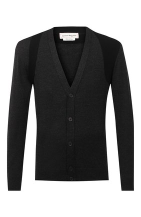 Мужская шерстяной кардиган ALEXANDER MCQUEEN черного цвета по цене 85000 руб., арт. 626448/Q1WZI | Фото 1 Мужская шерстяной кардиган ALEXANDER MCQUEEN черного цвета, арт. 626448/Q1WZI | Фото 1