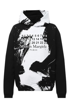 Мужской хлопковое худи MAISON MARGIELA черно-белого цвета по цене 63250 руб., арт. S50GU0151/S25451 | Фото 1 Мужской хлопковое худи MAISON MARGIELA черно-белого цвета, арт. S50GU0151/S25451 | Фото 1