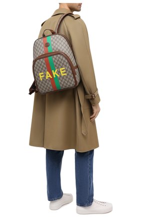 Мужской рюкзак «fake/not» GUCCI коричневого цвета по цене 151600 руб., арт. 636654/2GCCG | Фото 2 Мужской рюкзак «fake/not» GUCCI коричневого цвета, арт. 636654/2GCCG | Фото 2