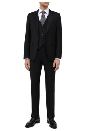 Мужской костюм-тройка из шерсти и шелка ERMENEGILDO ZEGNA черного цвета по цене 263500 руб., арт. 816556/327B25 | Фото 1 Мужской костюм-тройка из шерсти и шелка ERMENEGILDO ZEGNA черного цвета, арт. 816556/327B25 | Фото 1