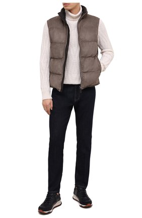 Мужские комбинированные кроссовки ERMENEGILDO ZEGNA темно-синего цвета по цене 73500 руб., арт. A4417X-LHKUA | Фото 2 Мужские комбинированные кроссовки ERMENEGILDO ZEGNA темно-синего цвета, арт. A4417X-LHKUA | Фото 2