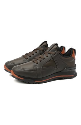 Мужские кожаные кроссовки ERMENEGILDO ZEGNA хаки цвета по цене 73500 руб., арт. A4402X-LHSRE | Фото 1 Мужские кожаные кроссовки ERMENEGILDO ZEGNA хаки цвета, арт. A4402X-LHSRE | Фото 1