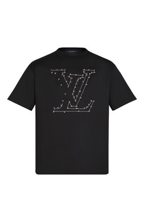 Мужская хлопковая футболка LOUIS VUITTON черного цвета по цене 50500 руб., арт. 1A83R4 | Фото 1 Мужская хлопковая футболка LOUIS VUITTON черного цвета, арт. 1A83R4 | Фото 1