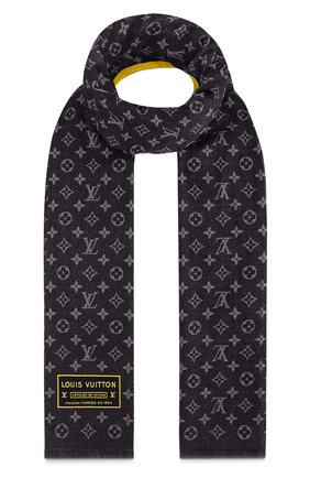 Мужской шарф из хлопка и шелка summer LOUIS VUITTON черного цвета по цене 45500 руб., арт. M76217 | Фото 2 Мужской шарф из хлопка и шелка summer LOUIS VUITTON черного цвета, арт. M76217 | Фото 2