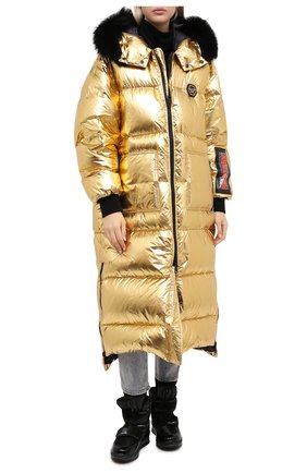 Женский пуховик PHILIPP PLEIN бежевого цвета по цене 365400 руб., арт. A20C URB0010 PCO029F | Фото 2 Женский пуховик PHILIPP PLEIN бежевого цвета, арт. A20C URB0010 PCO029F | Фото 2