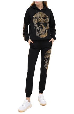 Женский хлопковое худи PHILIPP PLEIN черного цвета по цене 117450 руб., арт. A20C WJB1340 PJO002N | Фото 2 Женский хлопковое худи PHILIPP PLEIN черного цвета, арт. A20C WJB1340 PJO002N | Фото 2