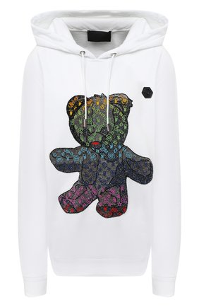 Женский хлопковое худи PHILIPP PLEIN белого цвета по цене 140940 руб., арт. F20C MJB2049 PJY002N | Фото 1 Женский хлопковое худи PHILIPP PLEIN белого цвета, арт. F20C MJB2049 PJY002N | Фото 1