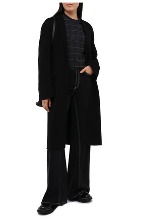 Женская хлопковая футболка BRUNELLO CUCINELLI черного цвета по цене 66850 руб., арт. M0T18BE100 | Фото 2 Женская хлопковая футболка BRUNELLO CUCINELLI черного цвета, арт. M0T18BE100 | Фото 2