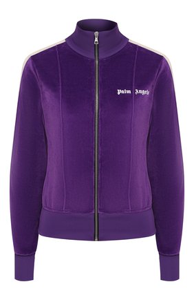 Женский хлопковый кардиган PALM ANGELS фиолетового цвета по цене 38000 руб., арт. PWBD022F20FAB0023701 | Фото 1 Женский хлопковый кардиган PALM ANGELS фиолетового цвета, арт. PWBD022F20FAB0023701 | Фото 1