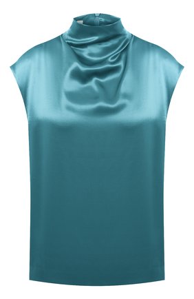 Женская топ из вискозы DRIES VAN NOTEN бирюзового цвета по цене 29950 руб., арт. 202-10756-1042 | Фото 1 Женская топ из вискозы DRIES VAN NOTEN бирюзового цвета, арт. 202-10756-1042 | Фото 1