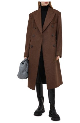Женское шерстяное пальто MAISON MARGIELA коричневого цвета по цене 208500 руб., арт. S51AA0269/S52956 | Фото 2 Женское шерстяное пальто MAISON MARGIELA коричневого цвета, арт. S51AA0269/S52956 | Фото 2