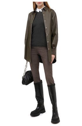 Женские шерстяные брюки MAISON MARGIELA коричневого цвета по цене 65150 руб., арт. S51KA0530/S53200 | Фото 2 Женские шерстяные брюки MAISON MARGIELA коричневого цвета, арт. S51KA0530/S53200 | Фото 2
