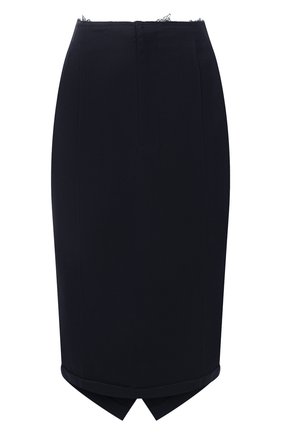 Женская юбка MAISON MARGIELA темно-синего цвета по цене 52100 руб., арт. S51MA0423/S52159 | Фото 1 Женская юбка MAISON MARGIELA темно-синего цвета, арт. S51MA0423/S52159 | Фото 1