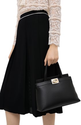 Женская сумка linea matisse small GUCCI черного цвета по цене 210400 руб., арт. 631663/1W10X | Фото 2 Женская сумка linea matisse small GUCCI черного цвета, арт. 631663/1W10X | Фото 2