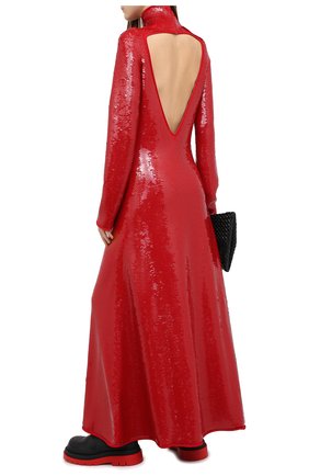 Женское платье с пайетками BOTTEGA VENETA красного цвета по цене 593000 руб., арт. 636546/V07E0 | Фото 2 Женское платье с пайетками BOTTEGA VENETA красного цвета, арт. 636546/V07E0 | Фото 2