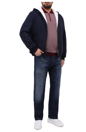 Мужской кашемировый бомбер KITON синего цвета по цене 861500 руб., арт. UW0474MV03T62/60-68 | Фото 2 Мужской кашемировый бомбер KITON синего цвета, арт. UW0474MV03T62/60-68 | Фото 2