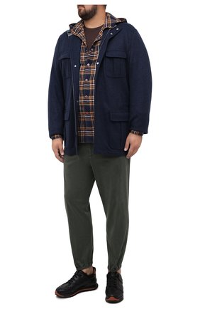 Мужская футболка из хлопка и кашемира KITON коричневого цвета по цене 81900 руб., арт. UMK0020/4XL-8XL | Фото 2 Мужская футболка из хлопка и кашемира KITON коричневого цвета, арт. UMK0020/4XL-8XL | Фото 2
