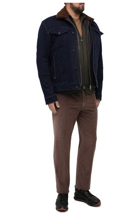 Мужские хлопковые брюки HILTL серого цвета, арт. 74818/60-70 | Фото 2 (Длина (брюки, джинсы): Стандартные; Материал внешний: Хлопок; Случай: Повседневный; Big sizes: Big Sizes; Стили: Кэжуэл)