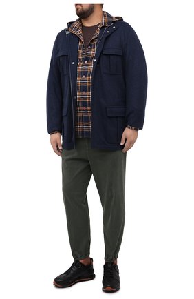 Мужская хлопковая рубашка KITON темно-синего цвета по цене 53200 руб., арт. UMCMARH0748608/45-50 | Фото 2 Мужская хлопковая рубашка KITON темно-синего цвета, арт. UMCMARH0748608/45-50 | Фото 2
