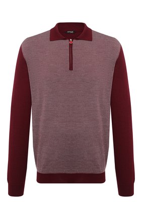 Мужское поло из кашемира и шелка KITON бордового цвета по цене 299500 руб., арт. UK1106/4XL-8XL | Фото 1 Мужское поло из кашемира и шелка KITON бордового цвета, арт. UK1106/4XL-8XL | Фото 1 (Материал внешний: Шерсть, Кашемир; Рукава: Длинные; Длина (для топов): Стандартные; Застежка: Молния; Стили: Классический; Кросс-КТ: Трикотаж; Региональные ограничения белый список (Axapta Mercury): RU)