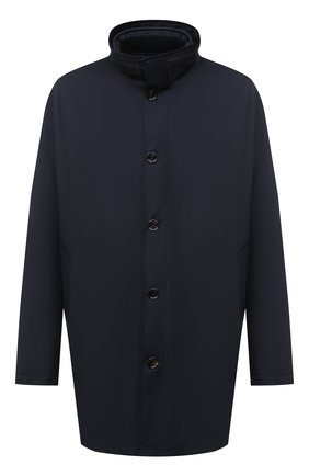 Мужская утепленное пальто KIRED темно-синего цвета, арт. WP0RDW7200002003/62-72 | Фото 1 (Материал подклада: Синтетический материал; Материал внешний: Синтетический материал; Рукава: Длинные; Big sizes: Big Sizes; Стили: Классический; Кросс-КТ: Куртка; Мужское Кросс-КТ: утепленные куртки; Длина (верхняя одежда): До середины бедра)