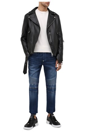 Мужской джинсовые джоггеры PHILIPP PLEIN синего цвета по цене 62430 руб., арт. F20C MDT2285 PDE004N | Фото 2 Мужской джинсовые джоггеры PHILIPP PLEIN синего цвета, арт. F20C MDT2285 PDE004N | Фото 2