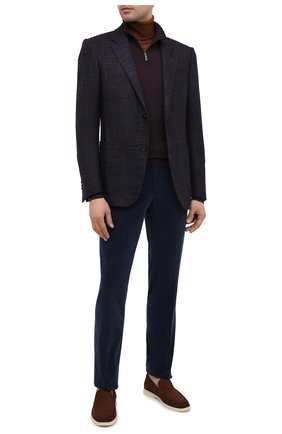Мужской пиджак из шерсти и шелка ERMENEGILDO ZEGNA синего цвета по цене 176500 руб., арт. 859551/122520 | Фото 2 Мужской пиджак из шерсти и шелка ERMENEGILDO ZEGNA синего цвета, арт. 859551/122520 | Фото 2 (Длина (для топов): Стандартные; Материал внешний: Шерсть; Рукава: Длинные; Материал подклада: Купро; Пиджаки М: Прямой; 1-2-бортные: Однобортные; Стили: Классический; Случай: Коктейльный)