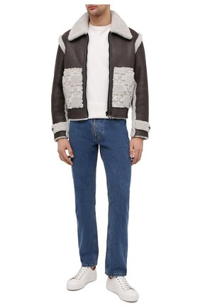 Мужская дубленка OFF-WHITE коричневого цвета по цене 260500 руб., арт. 0MJA052F20LEA0011000 | Фото 2 Мужская дубленка OFF-WHITE коричневого цвета, арт. 0MJA052F20LEA0011000 | Фото 2