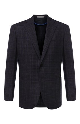 Мужской шерстяной пиджак CORNELIANI фиолетового цвета по цене 140500 руб., арт. 86X240-0816221/90 | Фото 1 Мужской шерстяной пиджак CORNELIANI фиолетового цвета, арт. 86X240-0816221/90 | Фото 1 (Рукава: Длинные; Материал подклада: Хлопок, Купро; Длина (для топов): Стандартные; Материал внешний: Шерсть; Пиджаки М: Приталенный; Случай: Формальный; 1-2-бортные: Однобортные; Стили: Классический)