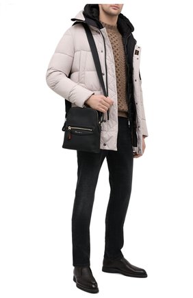 Мужская кожаная сумка SANTONI черного цвета по цене 66800 руб., арт. UIBBA2008LI-HMA1N01 | Фото 2 Мужская кожаная сумка SANTONI черного цвета, арт. UIBBA2008LI-HMA1N01 | Фото 2