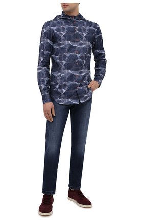 Мужская хлопковая рубашка KITON синего цвета по цене 94100 руб., арт. UMCMARH0748301 | Фото 2 Мужская хлопковая рубашка KITON синего цвета, арт. UMCMARH0748301 | Фото 2