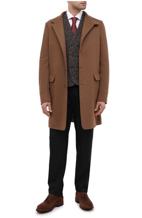 Мужской шерстяные брюки GIORGIO ARMANI темно-серого цвета по цене 69950 руб., арт. 0WGPP0D5/T005A | Фото 2 Мужской шерстяные брюки GIORGIO ARMANI темно-серого цвета, арт. 0WGPP0D5/T005A | Фото 2