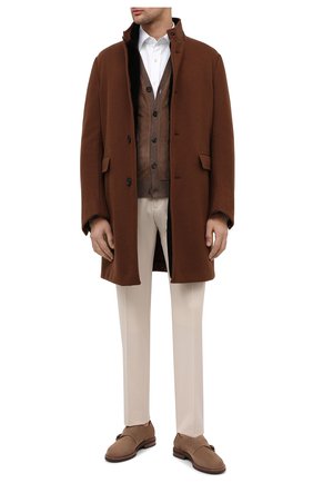 Мужской комбинированный кардиган RALPH LAUREN коричневого цвета по цене 247000 руб., арт. 790776068 | Фото 2 Мужской комбинированный кардиган RALPH LAUREN коричневого цвета, арт. 790776068 | Фото 2