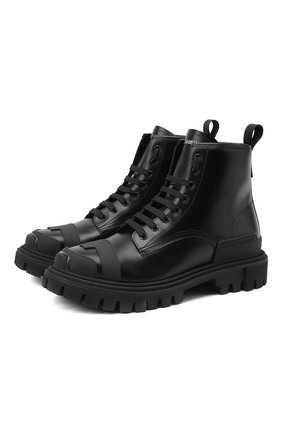 Мужские кожаные ботинки DOLCE & GABBANA черного цвета по цене 64000 руб., арт. CS1807/AW202 | Фото 1 Мужские кожаные ботинки DOLCE & GABBANA черного цвета, арт. CS1807/AW202 | Фото 1