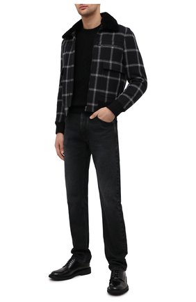 Мужской шерстяной бомбер SAINT LAURENT черно-белого цвета по цене 252000 руб., арт. 632465/Y9B01 | Фото 2 Мужской шерстяной бомбер SAINT LAURENT черно-белого цвета, арт. 632465/Y9B01 | Фото 2