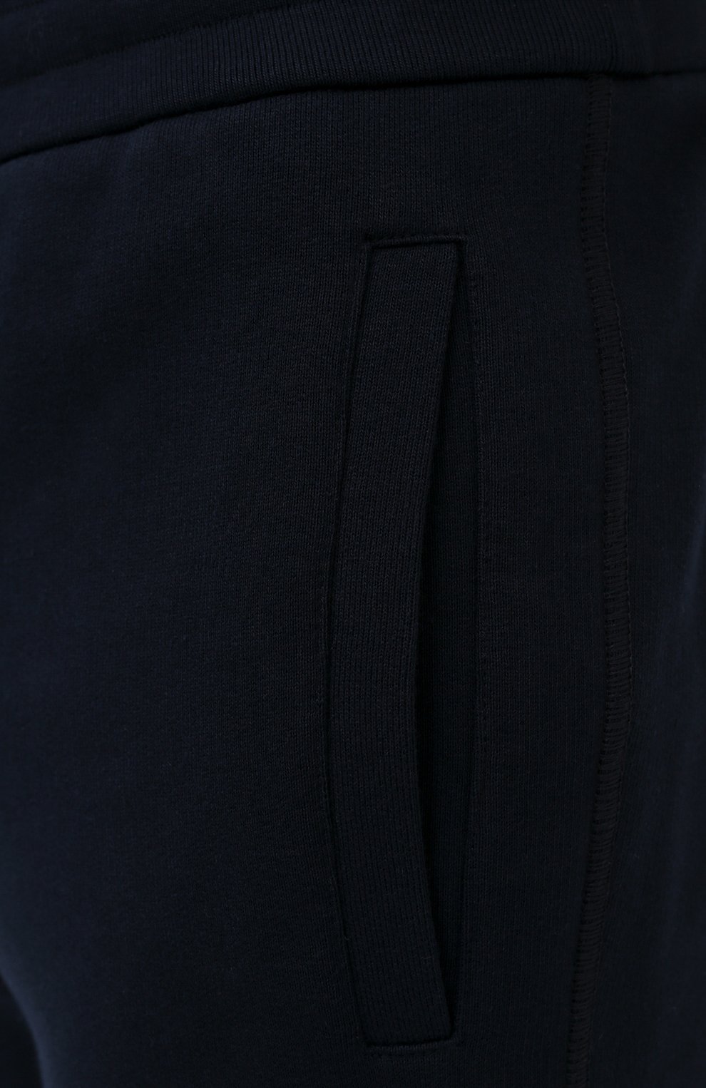 Мужские хлопковые брюки BRIONI темно-синего цвета, арт. UJDJ0L/09630 | Фото 5 (Длина (брюки, джинсы): Стандартные; Случай: Повседневный; Региональные ограничения белый список (Axapta Mercury): RU; Материал внешний: Хлопок; Стили: Кэжуэл)