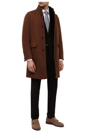 Мужской пальто из шерсти и кашемира ERMENEGILDO ZEGNA коричневого цвета по цене 754500 руб., арт. 877010/42PCS0 | Фото 2 Мужской пальто из шерсти и кашемира ERMENEGILDO ZEGNA коричневого цвета, арт. 877010/42PCS0 | Фото 2