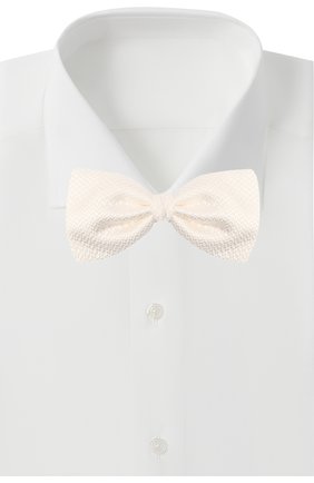Мужской шелковый галстук-бабочка ERMENEGILDO ZEGNA белого цвета, арт. Z8D61/4SH | Фото 2 (Материал: Текстиль, Шелк)