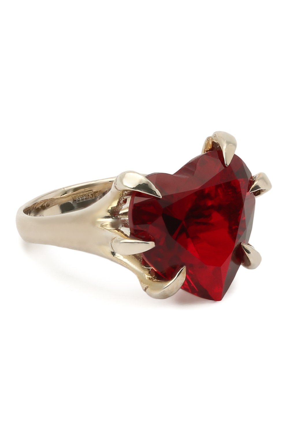Женское кольцо claw DZHANELLI красного цвета, арт. 03 | Фото 1 (Материал: Серебро)