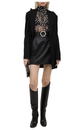 Женская кожаная юбка PHILIPP PLEIN черного цвета по цене 172260 руб., арт. F20C WLV0068 PLE010N | Фото 2 Женская кожаная юбка PHILIPP PLEIN черного цвета, арт. F20C WLV0068 PLE010N | Фото 2