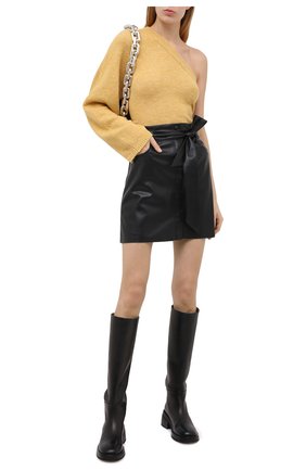 Женская юбка NANUSHKA черного цвета по цене 32300 руб., арт. MEDA_BLACK_VEGAN LEATHER | Фото 2 Женская юбка NANUSHKA черного цвета, арт. MEDA_BLACK_VEGAN LEATHER | Фото 2