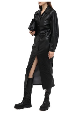 Женское платье NANUSHKA черного цвета по цене 65400 руб., арт. SAMI_BLACK_VEGAN LEATHER | Фото 2 Женское платье NANUSHKA черного цвета, арт. SAMI_BLACK_VEGAN LEATHER | Фото 2