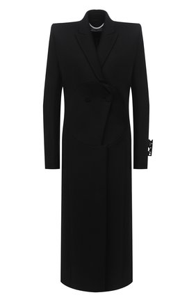 Женское шерстяное пальто OFF-WHITE черного цвета по цене 147000 руб., арт. 0WEA237F20FAB0011000 | Фото 1 Женское шерстяное пальто OFF-WHITE черного цвета, арт. 0WEA237F20FAB0011000 | Фото 1