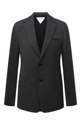Женский шерстяной жакет BOTTEGA VENETA темно-серого цвета по цене 248500 руб., арт. 628721/VKIV0 | Фото 1 Женский шерстяной жакет BOTTEGA VENETA темно-серого цвета, арт. 628721/VKIV0 | Фото 1
